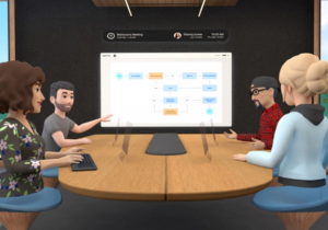Facebook's Horizon Workrooms virtual meeting room