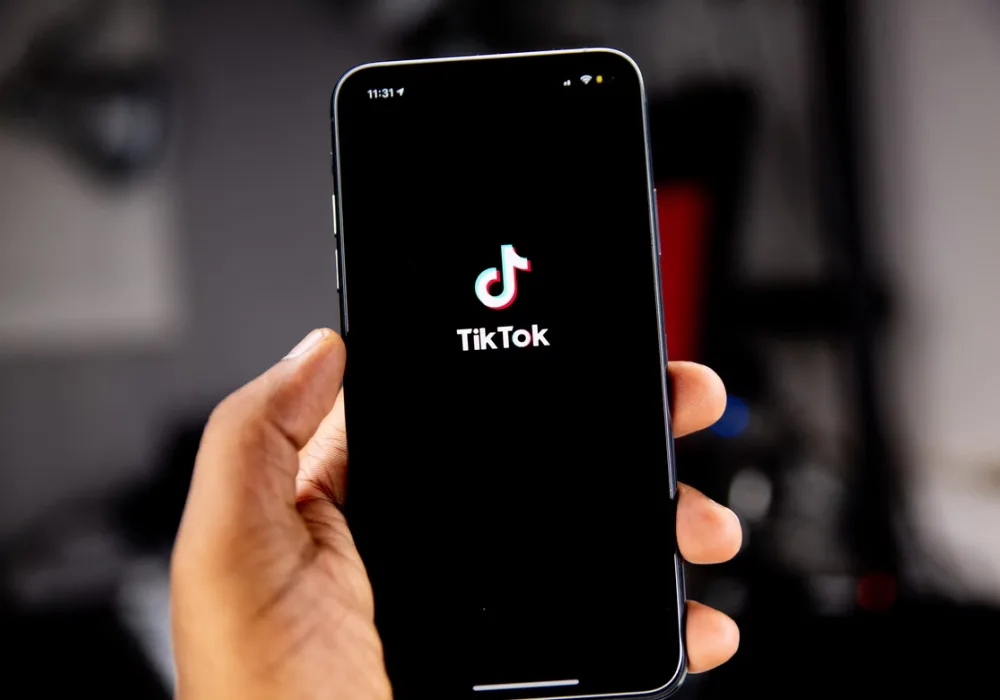 TikTok logo on mobile screen