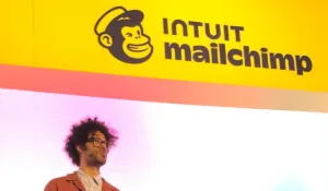 Comedian Richard Ayoade hosting Intuit Mailchimp London event